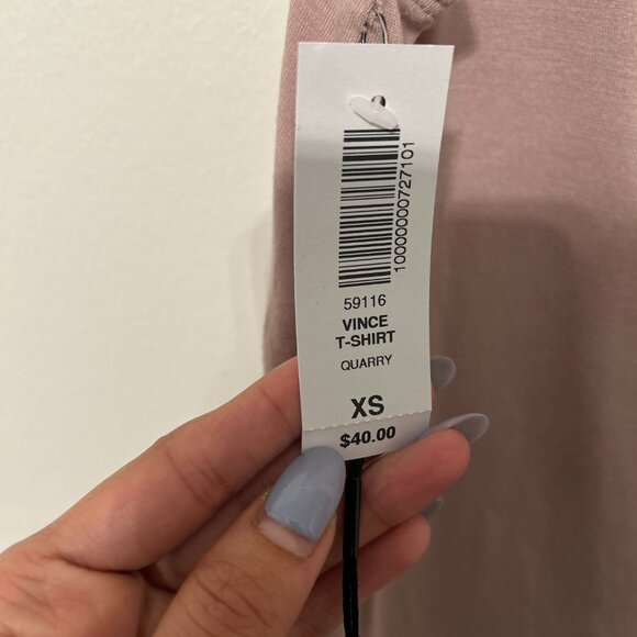 Babaton (Aritzia) Vince T-Shirt - Drape Neck Tank in Quarry (XS, NWT) - Picture 2 of 2